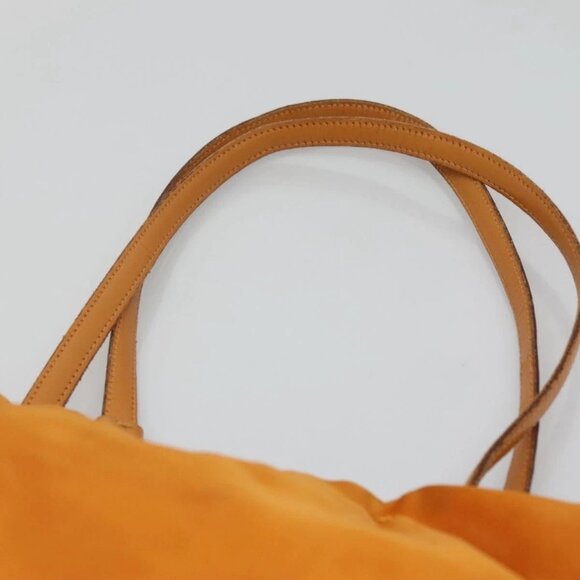 PRADA Shoulder Bag Nylon Orange Gold Auth EC663 - Picture 9 of 16